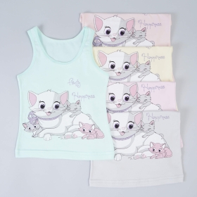Майка для Девочки Кошка с Котятами Donella